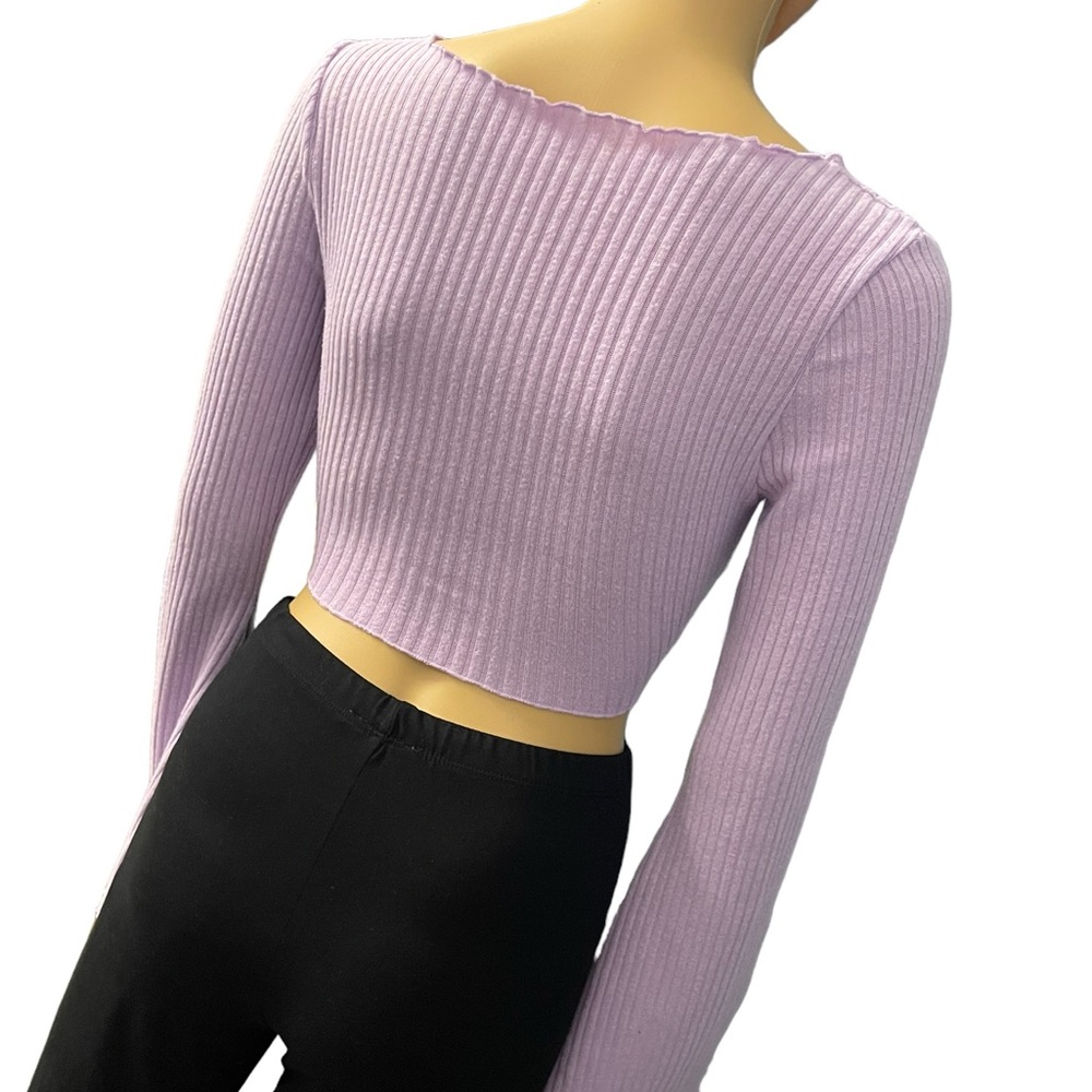 SHEIN Front Knot Rib Top - Picture 5 of 6